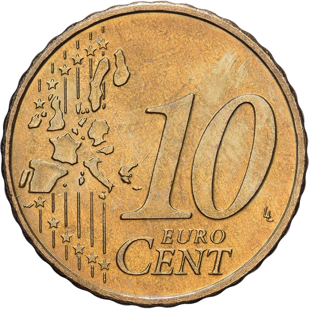 Nederland, Beatrix, 10 Centimes, 1999, Utrecht, Nordic gold, PR