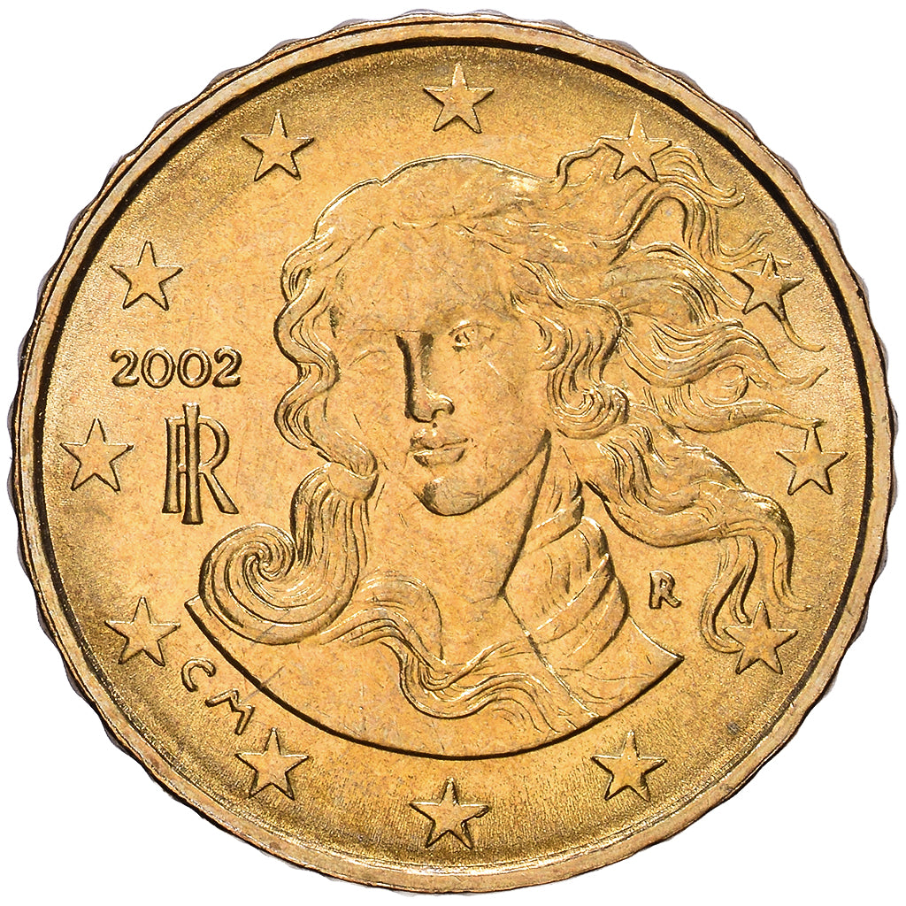 Italia, 10 Centimes, 2002, Rome, Nordic gold, SPL-
