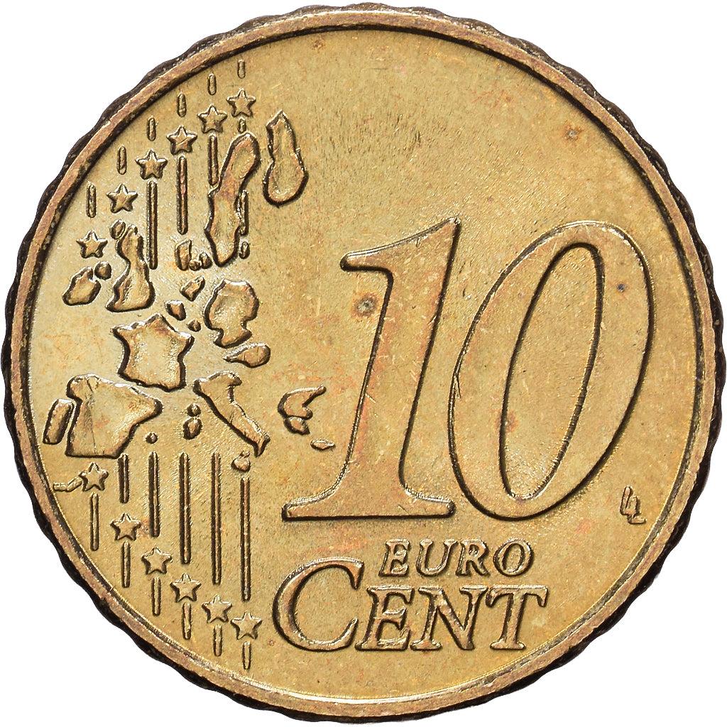 Griekenland, 10 Centimes, 2002, Athens, Nordic gold, PR