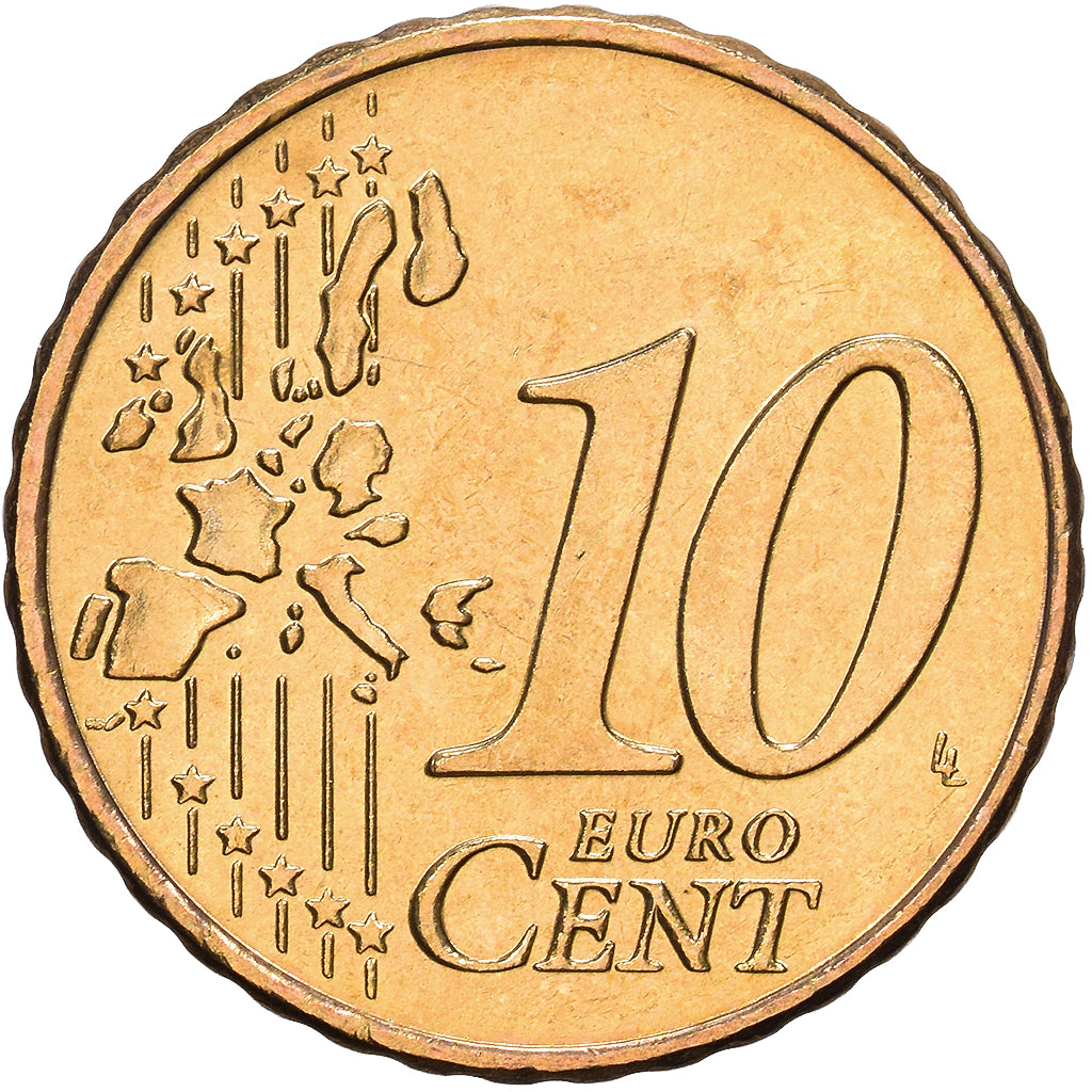 Griekenland, 10 Centimes, 2002, Athens, Nordic gold, PR+