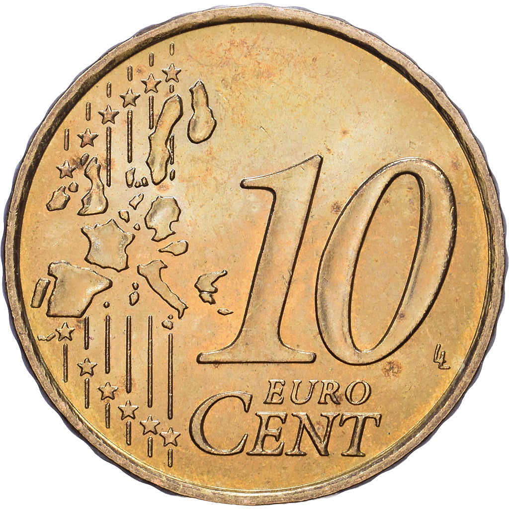 França, 10 Centimes, 1999, Pessac, Nordic gold, AU(55-58), KM:1285