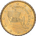 Cyprus, 10 Centimes, 2008, Vantaa, Nordic gold, PR+