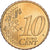 REPUBLIEK IERLAND, 10 Centimes, golden, 2002, Nordic gold, PR+
