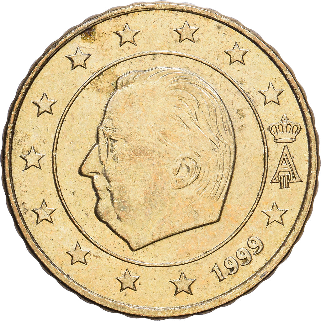 België, Albert II, 10 Centimes, 1999, Brussels, Nordic gold, PR