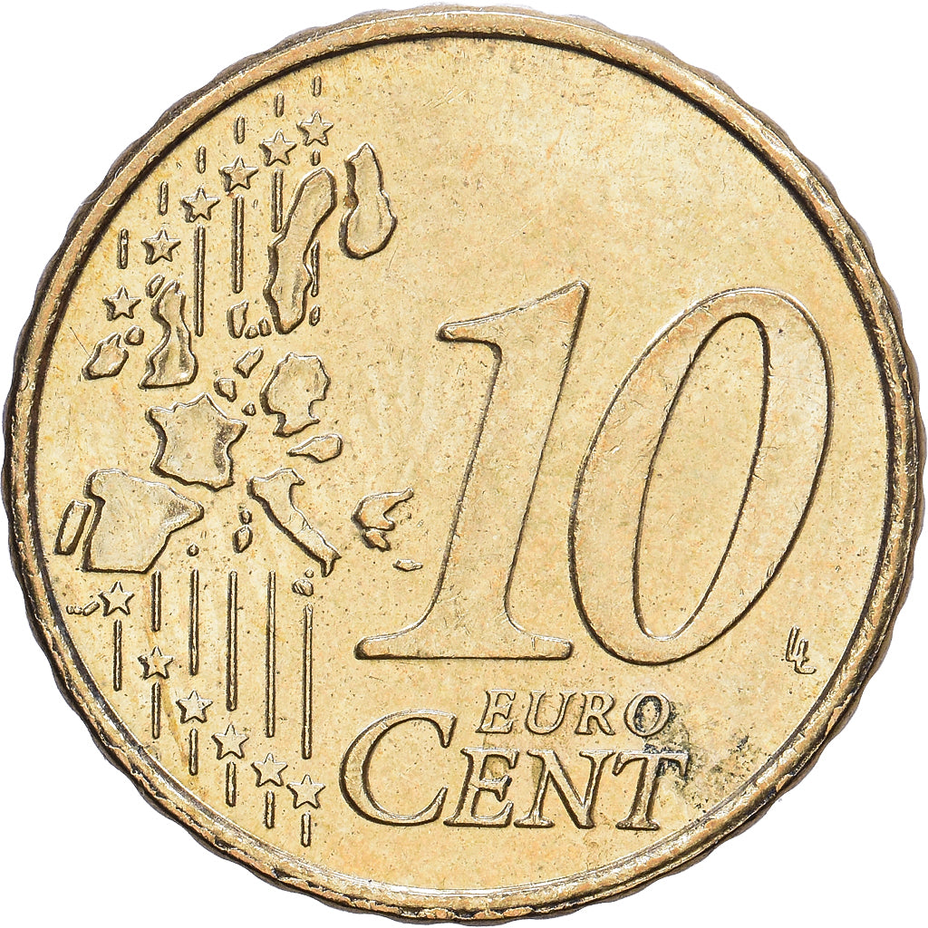 België, Albert II, 10 Centimes, 1999, Brussels, Nordic gold, PR
