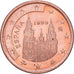 España, 5 Centimes, Burgos cathedral, 1999, Madrid, Cobre chapado en acero, EBC