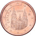Espanha, 5 Centimes, Burgos cathedral, 2000, Madrid, Aço Cromado a Cobre