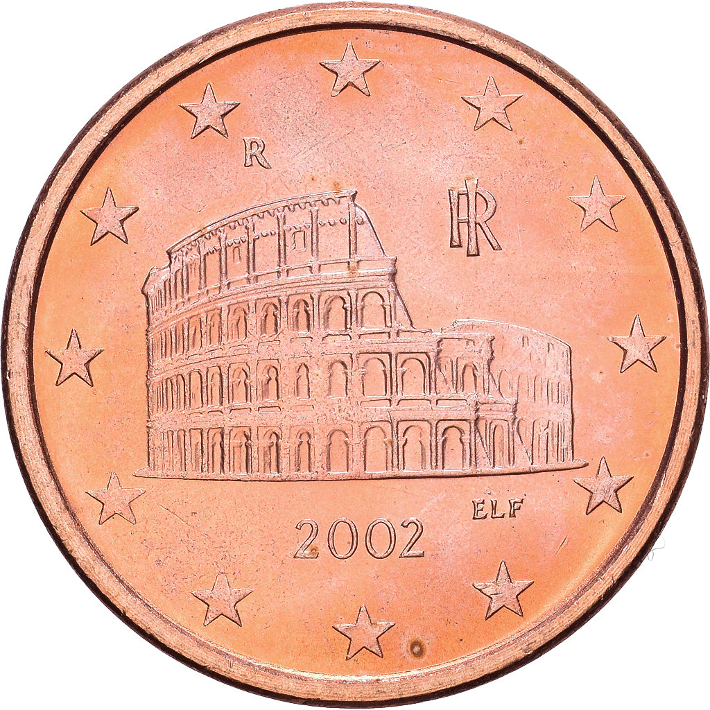 Italia, 5 Centimes, 2002, Acciaio placcato rame, SPL