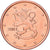 Finlândia, 5 Centimes, 2001, Vantaa, Aço Cromado a Cobre, MS(63)