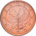 Niemcy, 5 Centimes, 2002, Hambourg, Acier plaqué cuivre, AU(55-58), KM:209