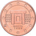 Malta, 2 Centimes, 2008, MDP, Copper Plated Steel, UNC-