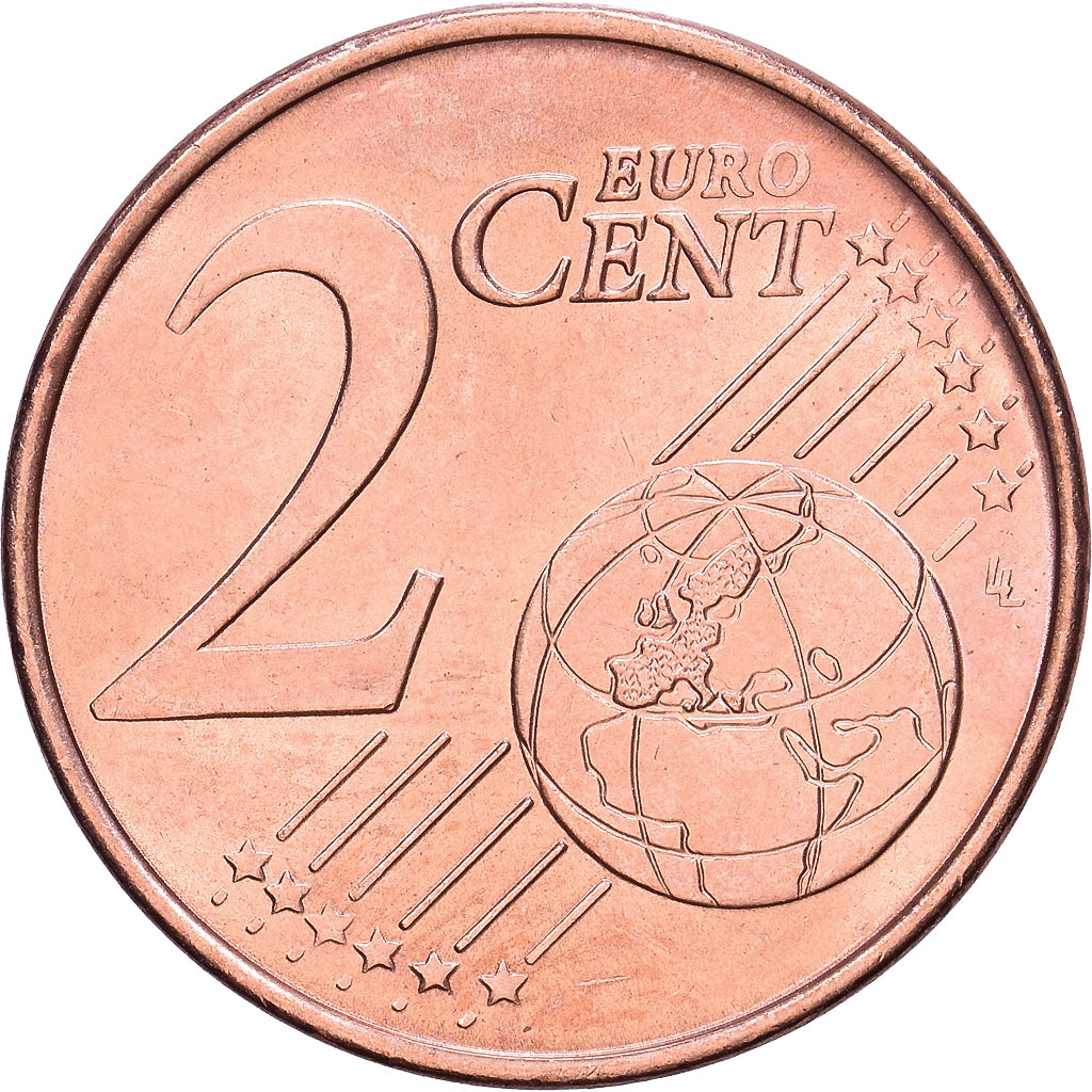 Griekenland, 2 Centimes, 2002, Athens, Copper Plated Steel, UNC-