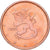 Finlândia, 2 Centimes, 2000, Vantaa, Aço Cromado a Cobre, MS(60-62), KM:99