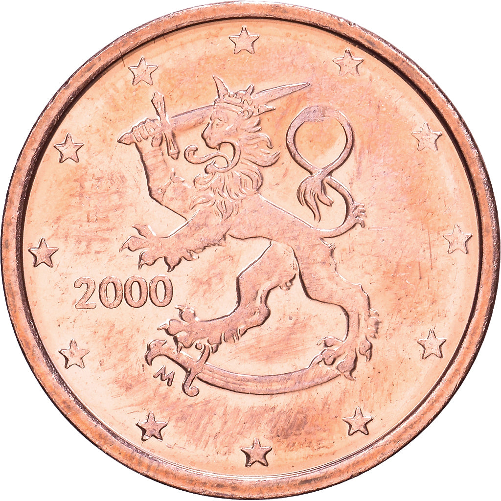 Finland, 2 Centimes, 2000, Vantaa, Copper Plated Steel, AU(55-58), KM:99