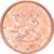 Finlândia, 2 Centimes, 2000, Vantaa, Aço Cromado a Cobre, AU(55-58), KM:99