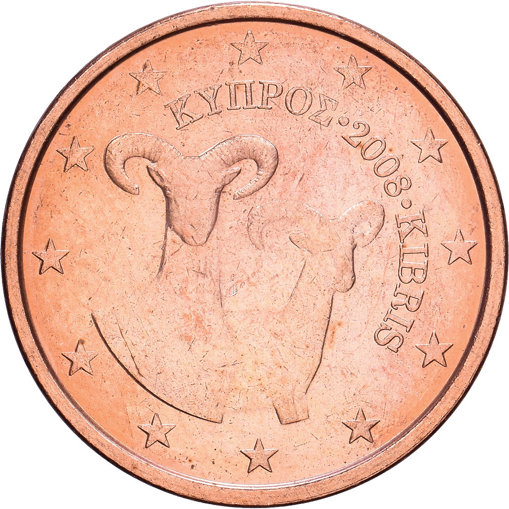 Cyprus, 2 Centimes, 2008, Vantaa, Copper Plated Steel, PR