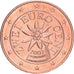 Oostenrijk, 2 Centimes, 2002, Vienna, Copper Plated Steel, PR+