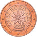 Oostenrijk, 2 Centimes, 2002, Vienna, Copper Plated Steel, PR