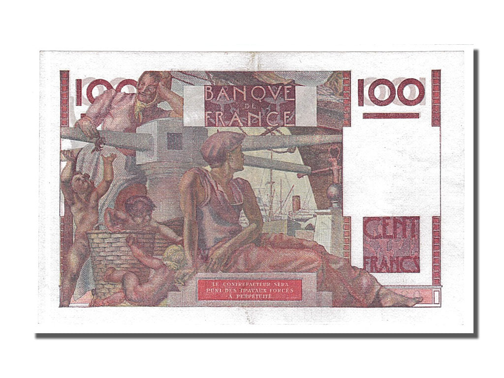 Biljet, Frankrijk, 100 Francs, 100 F 1945-1954 ''Jeune Paysan'', 1949