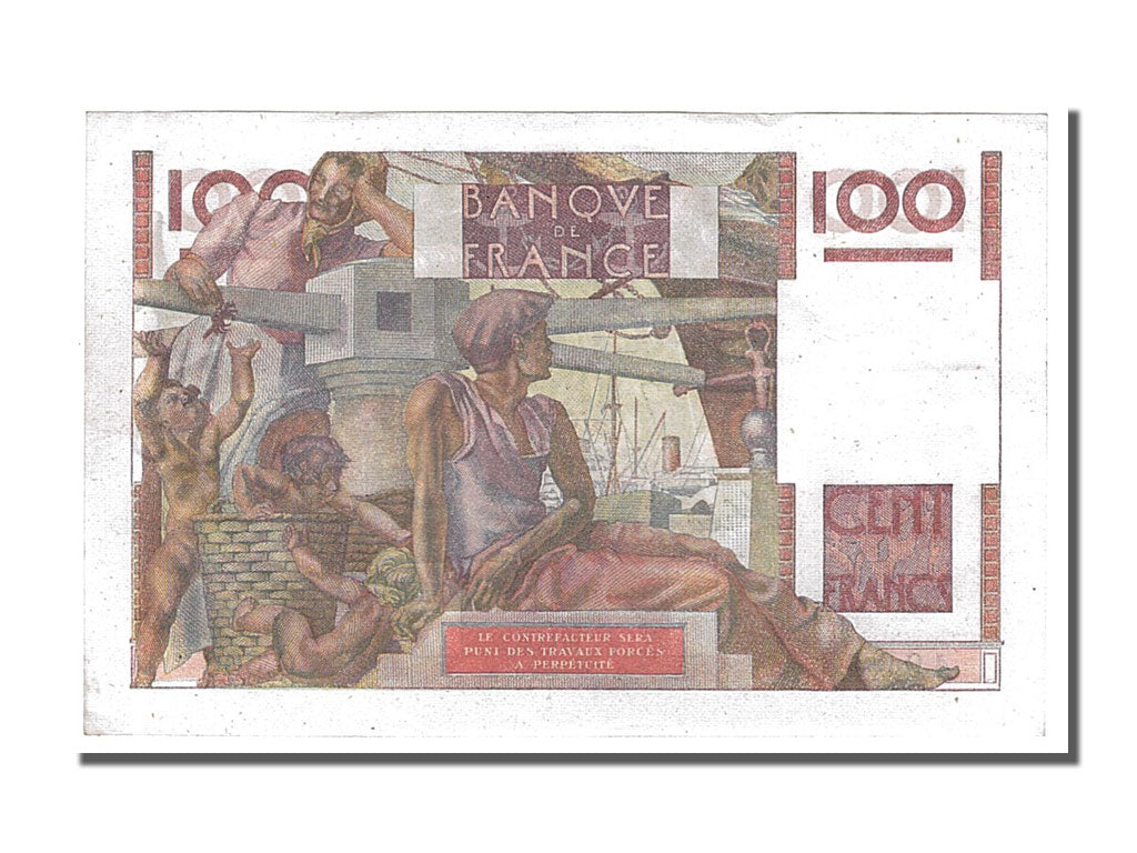 Banknote, France, 100 Francs, 100 F 1945-1954 ''Jeune Paysan'', 1949