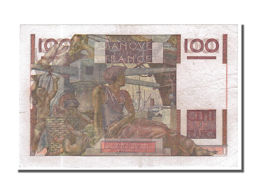 Biljet, Frankrijk, 100 Francs, 100 F 1945-1954 ''Jeune Paysan'', 1953