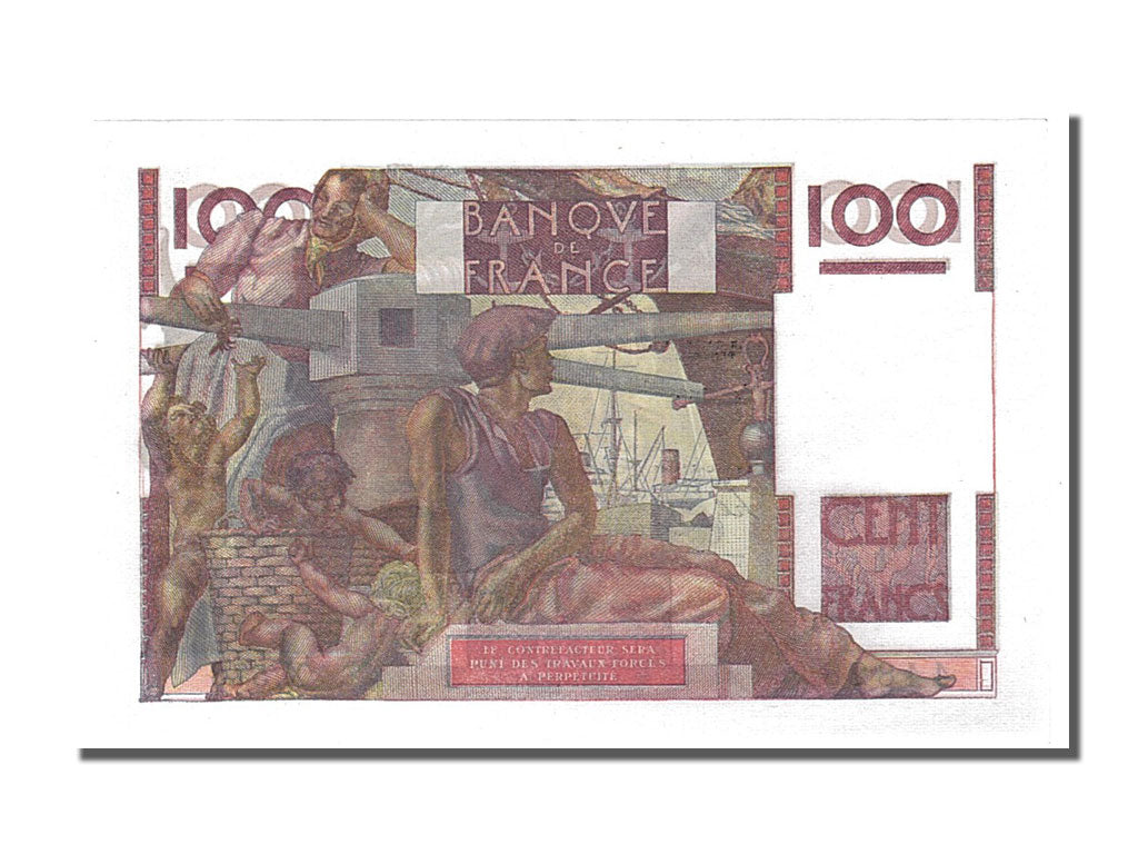 Banknote, France, 100 Francs, 100 F 1945-1954 ''Jeune Paysan'', 1953