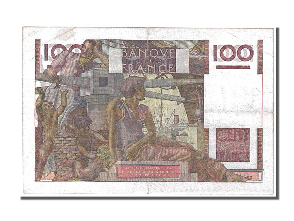 Billet, France, 100 Francs, 100 F 1945-1954 ''Jeune Paysan'', 1953, 1953-12-03