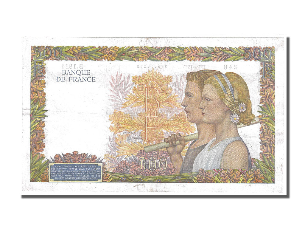 Billet, France, 500 Francs, 500 F 1940-1944 ''La Paix'', 1941, 1941-01-09, TTB+
