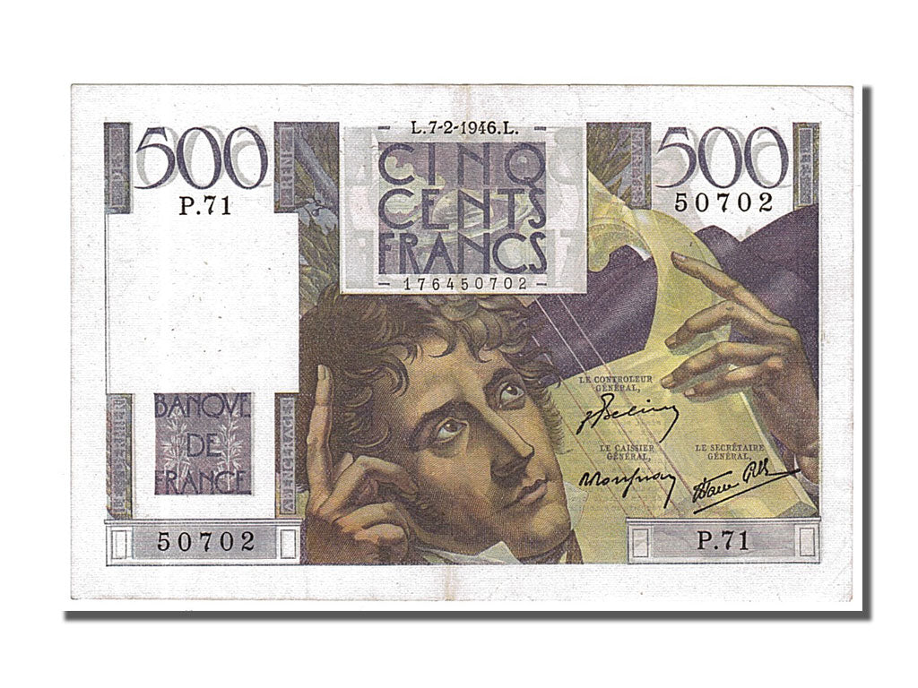 Biljet, Frankrijk, 500 Francs, 500 F 1945-1953 ''Chateaubriand'', 1946