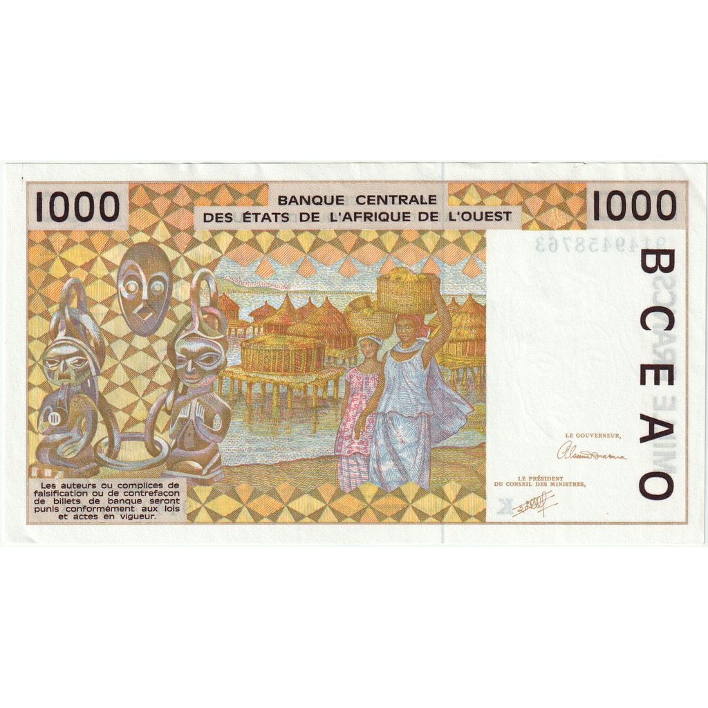 Estados del África Occidental, 1000 Francs, EBC