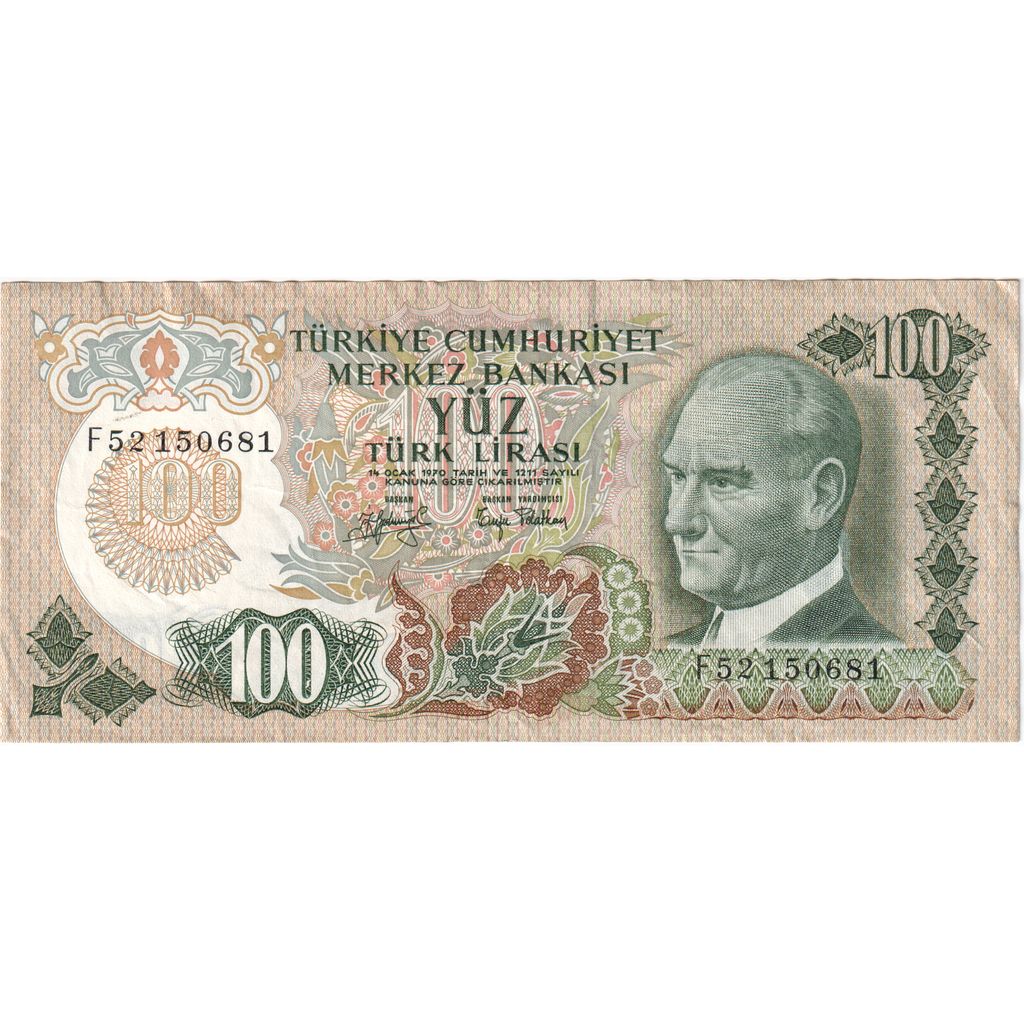 Turkey, 100 Lira, EF(40-45)