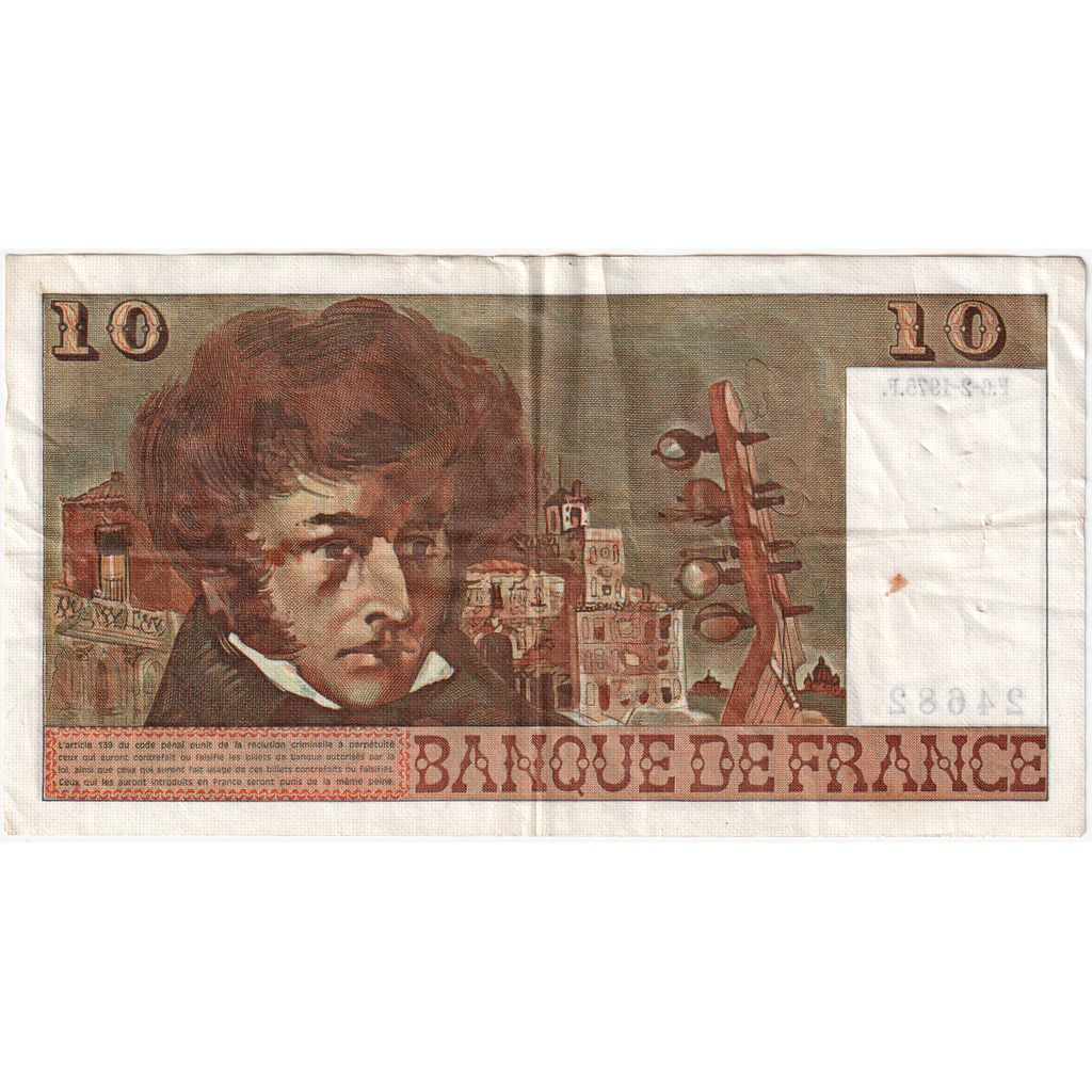 France, 10 Francs, Berlioz, 1975-02-06, Z.133, EF(40-45)