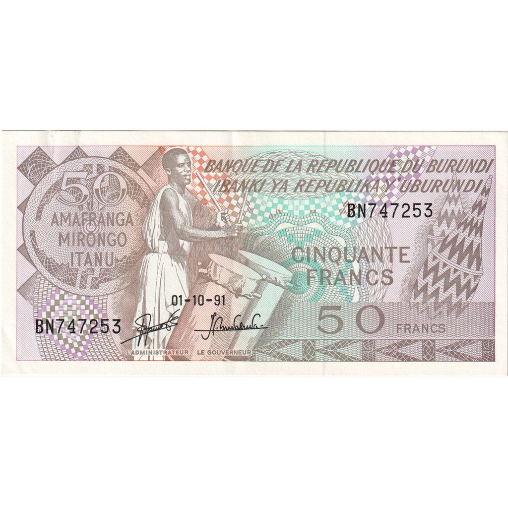 Burundi, 50 Francs, 1991-10-01, UNC