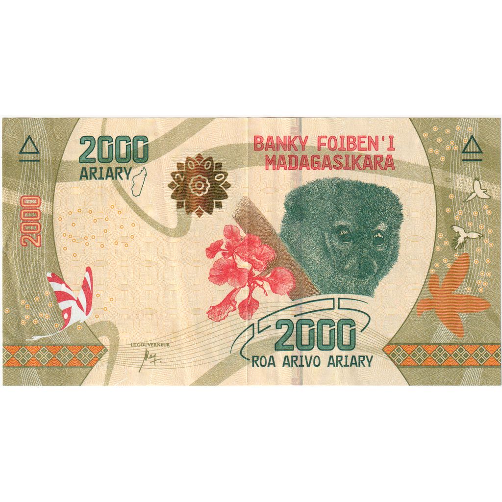 Madagáscar, 2000 Ariary, AU(55-58)