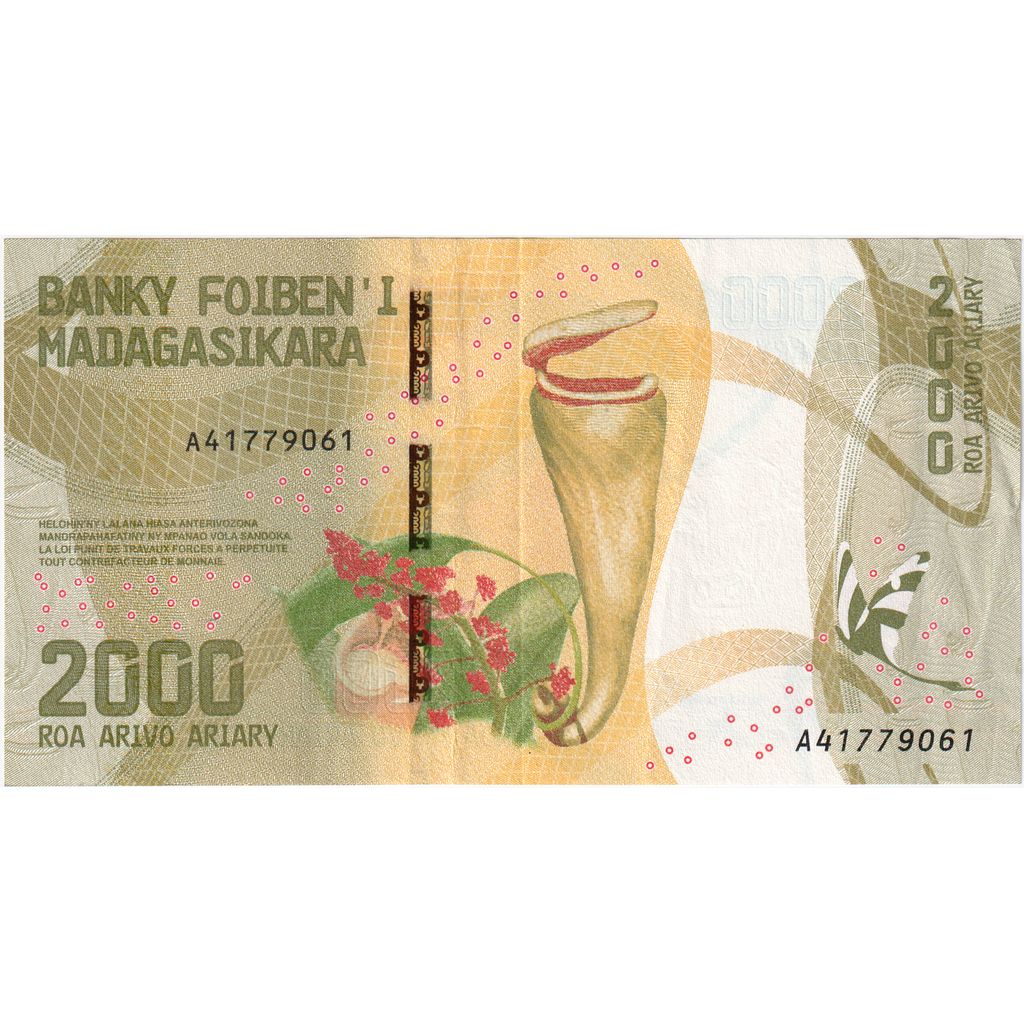 Madagáscar, 2000 Ariary, AU(55-58)