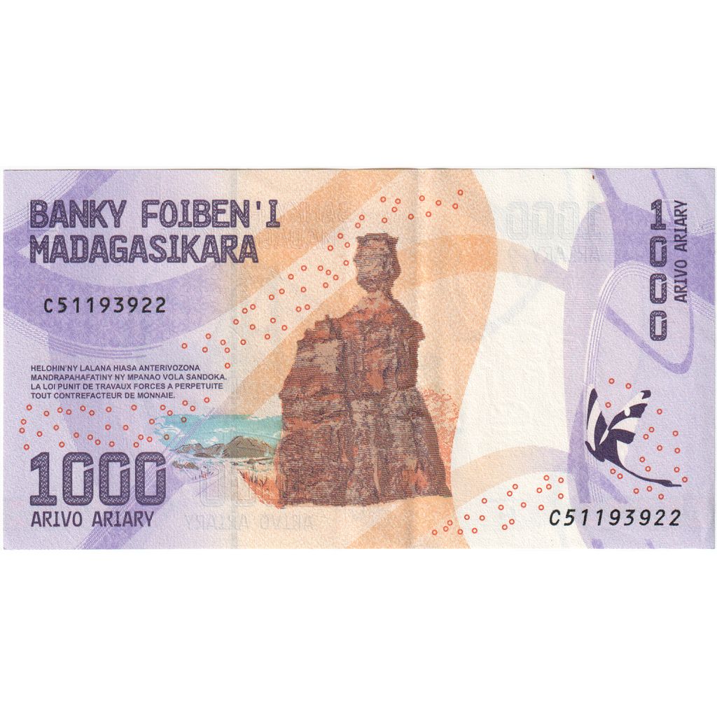 Madagascar, 1000 Ariary, UNZ