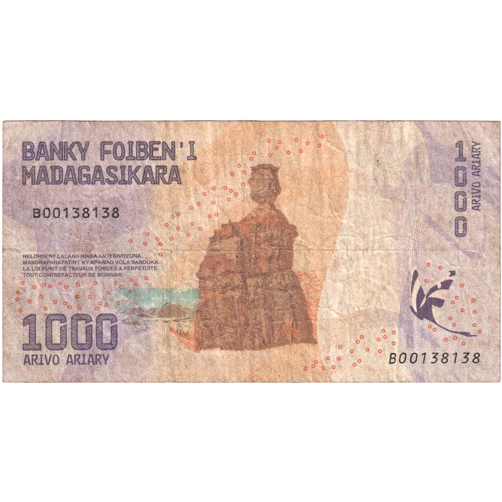 Madagascar, 1000 Ariary, S+