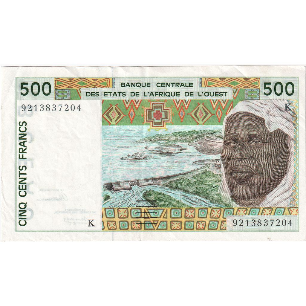 West African States, 500 Francs, 2002, SS+