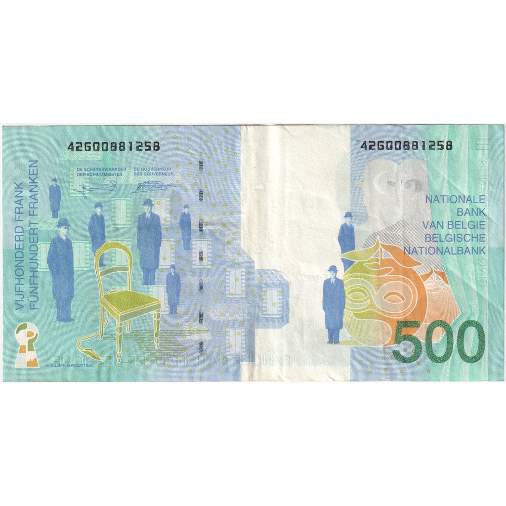 Bélgica, 500 Francs, Undated (1998), MBC