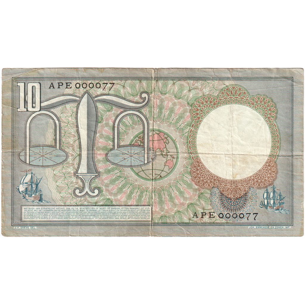 Paesi Bassi, 10 Gulden, 1953-03-23, MB