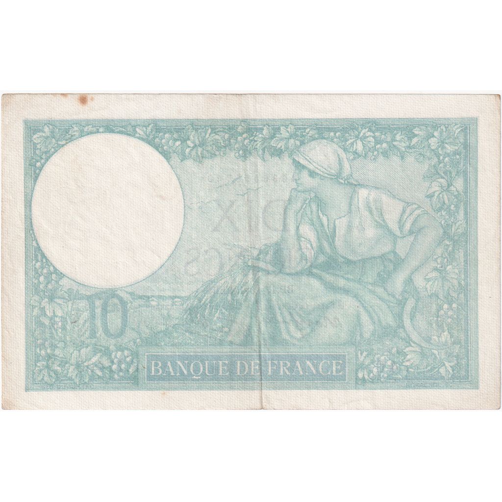 France, 10 Francs, Minerve, 1940-10-17, F77463, AU(50-53)