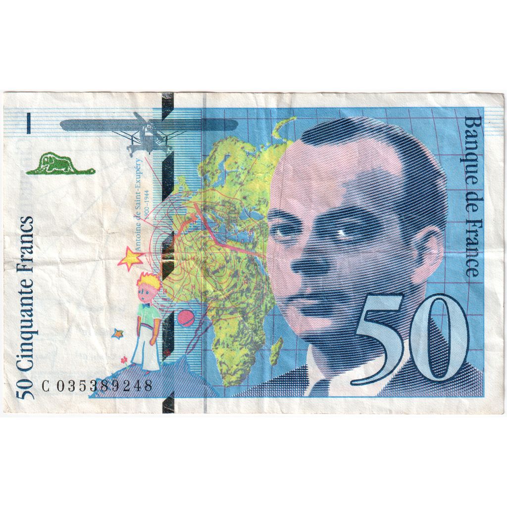Francja, 50 Francs, St Exupéry, C035389248, AU(55-58)