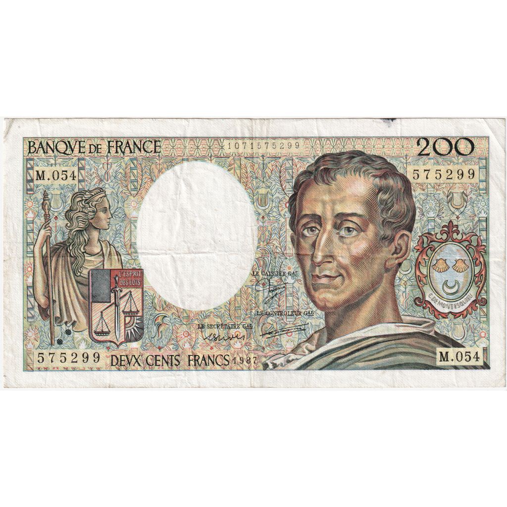 Frankrijk, 200 Francs, Montesquieu, M054, TTB
