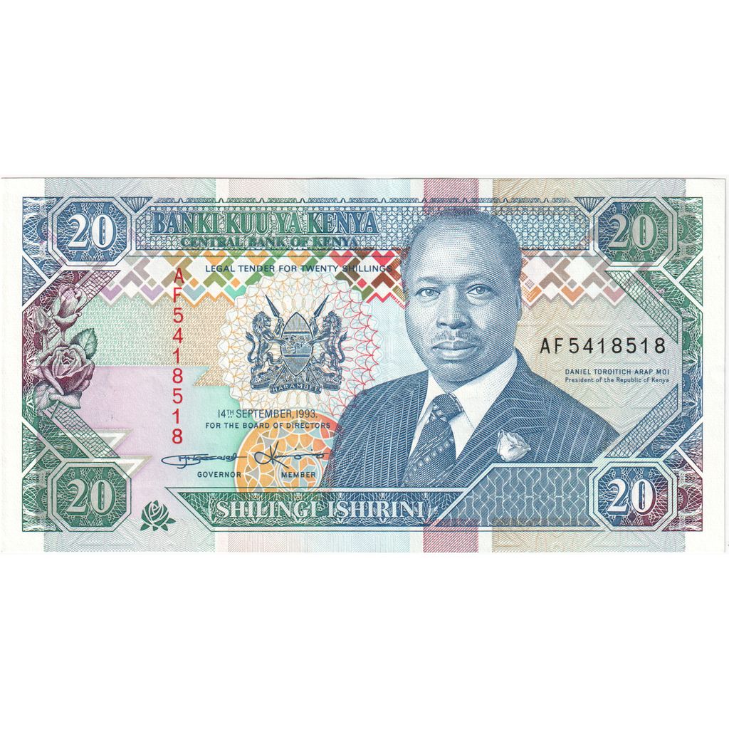 Kenia, 20 Shillings, 1993-09-14, NIEUW
