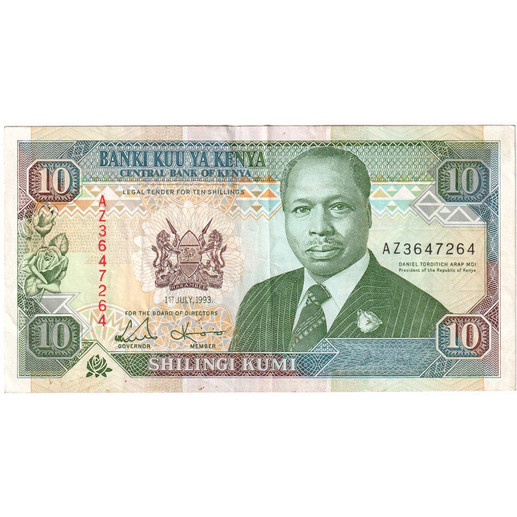Kenia, 10 Shillings, 1993-07-01, EF(40-45)