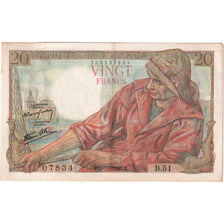 Frankreich, 20 Francs, Pêcheur, 1942-02-12, B51, VZ