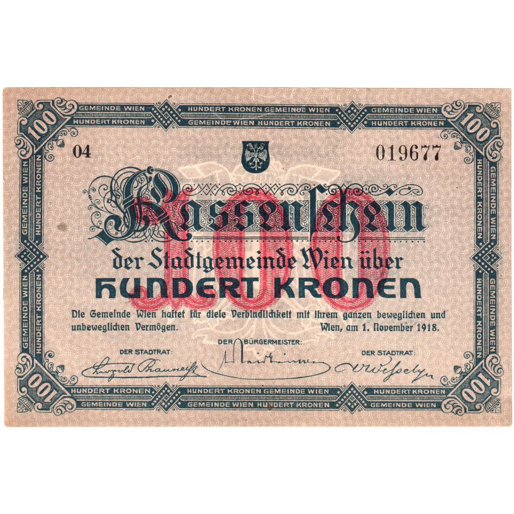 Österreich, 100 Kronen, 1918-11-1, SS