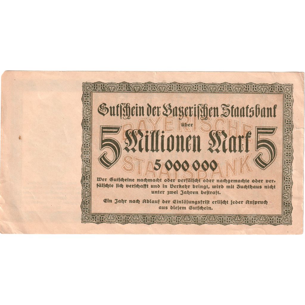 Alemania, 5 Millionen Mark, 1923-08-01, MBC+