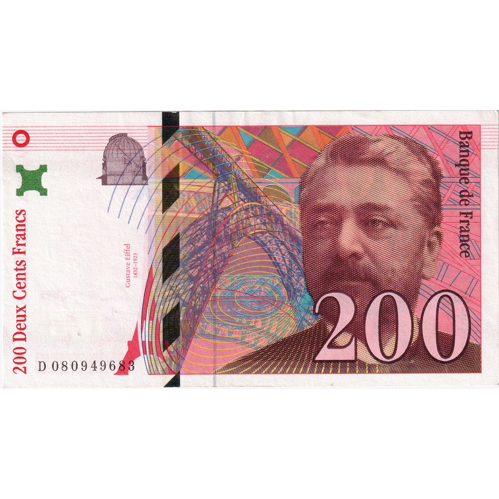 France, 200 Francs, Eiffel, D 080949683, VF(30-35)