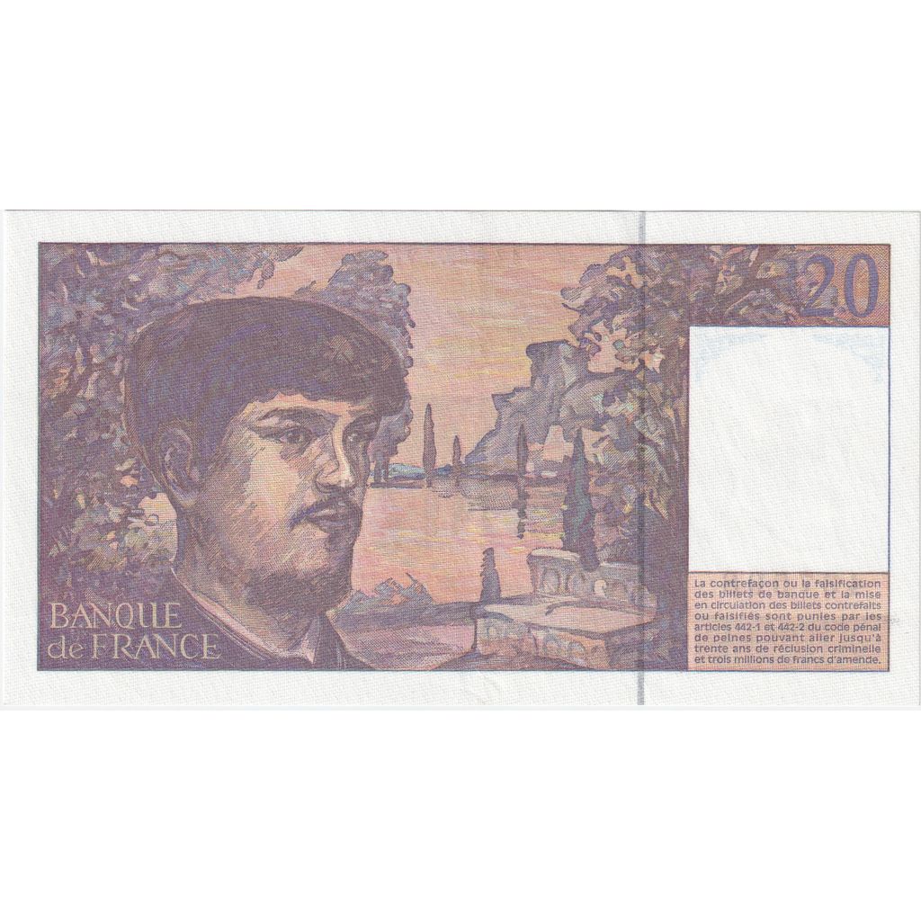 France, 20 Francs, Debussy, R.059, AU(55-58)